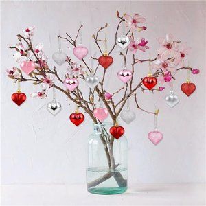36 Pcs Valentine's Day Heart Shaped Ornaments | Valentines Heart Decorations